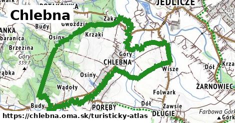 ikona Chlebna: 0 m trás turisticky-atlas v chlebna