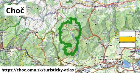 ikona Turistická mapa turisticky-atlas v choc