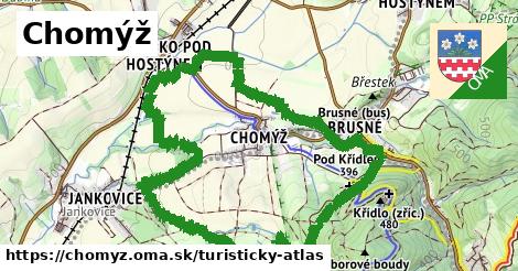 ikona Turistická mapa turisticky-atlas v chomyz