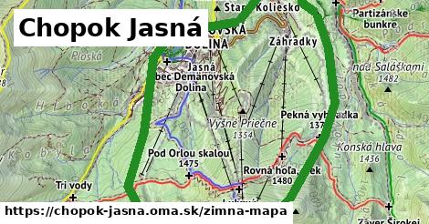 ikona Zimná mapa zimna-mapa v chopok-jasna