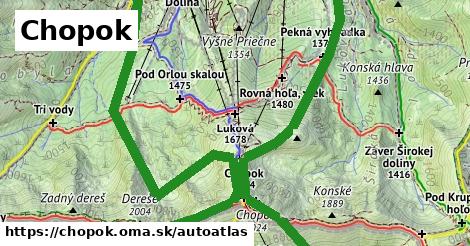 ikona Mapa autoatlas v chopok