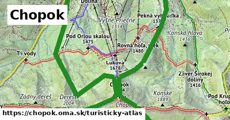 ikona Turistická mapa turisticky-atlas v chopok