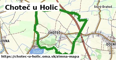 ikona Choteč u Holic: 0 m trás zimna-mapa v chotec-u-holic