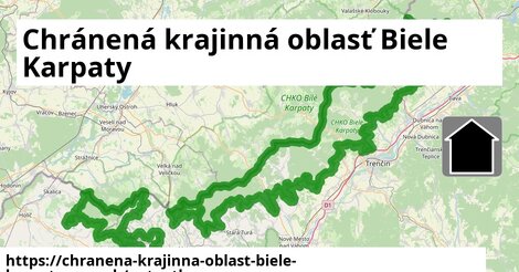 ikona Mapa autoatlas v chranena-krajinna-oblast-biele-karpaty