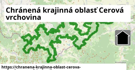 ikona Mapa autoatlas v chranena-krajinna-oblast-cerova-vrchovina