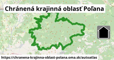 ikona Mapa autoatlas v chranena-krajinna-oblast-polana