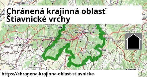 ikona Mapa autoatlas v chranena-krajinna-oblast-stiavnicke-vrchy