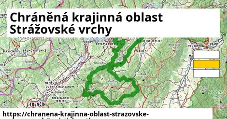 ikona Chráněná krajinná oblast Strážovské vrchy: 295 km trás turisticky-atlas v chranena-krajinna-oblast-strazovske-vrchy