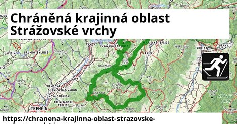 ikona Chráněná krajinná oblast Strážovské vrchy: 4,6 km trás zimna-mapa v chranena-krajinna-oblast-strazovske-vrchy