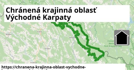 ikona Mapa autoatlas v chranena-krajinna-oblast-vychodne-karpaty