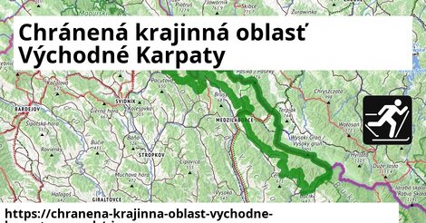 ikona Chránená krajinná oblasť Východné Karpaty: 4,3 km trás zimna-mapa v chranena-krajinna-oblast-vychodne-karpaty