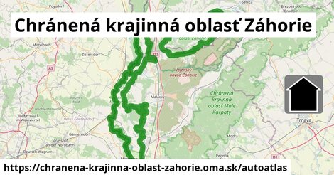 ikona Mapa autoatlas v chranena-krajinna-oblast-zahorie