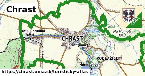 ikona Turistická mapa turisticky-atlas v chrast
