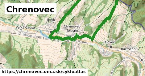 ikona Chrenovec: 3,3 km trás cykloatlas v chrenovec