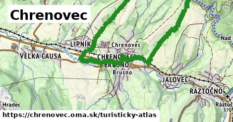 ikona Chrenovec: 5,3 km trás turisticky-atlas v chrenovec