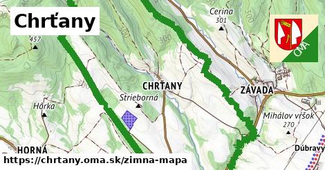 ikona Chrťany: 0 m trás zimna-mapa v chrtany