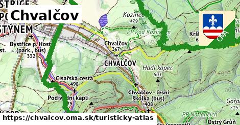 ikona Turistická mapa turisticky-atlas v chvalcov