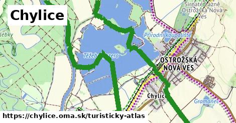 ikona Chylice: 1,52 km trás turisticky-atlas v chylice