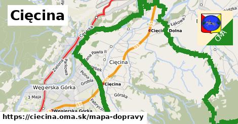 ikona Mapa dopravy mapa-dopravy v ciecina