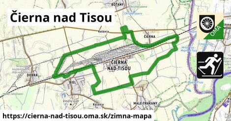 ikona Zimná mapa zimna-mapa v cierna-nad-tisou