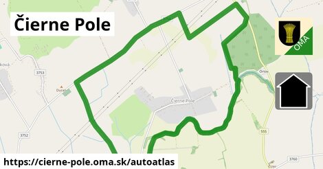 ikona Mapa autoatlas v cierne-pole