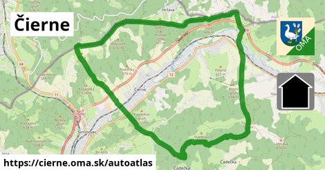 ikona Mapa autoatlas v cierne