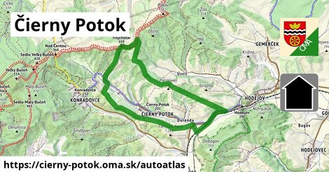 ikona Mapa autoatlas v cierny-potok