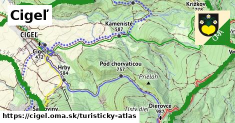 ikona Turistická mapa turisticky-atlas v cigel