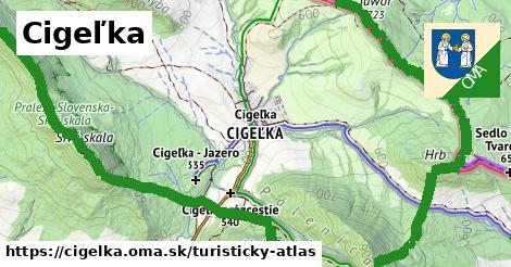 ikona Turistická mapa turisticky-atlas v cigelka