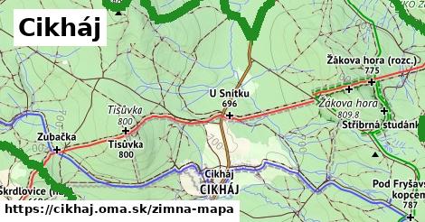 ikona Zimná mapa zimna-mapa v cikhaj