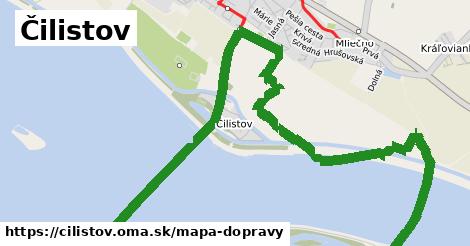 ikona Čilistov: 1,35 km trás mapa-dopravy v cilistov