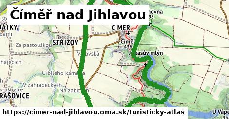 ikona Číměř nad Jihlavou: 0 m trás turisticky-atlas v cimer-nad-jihlavou