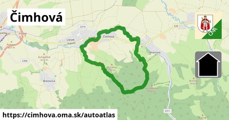 ikona Mapa autoatlas v cimhova