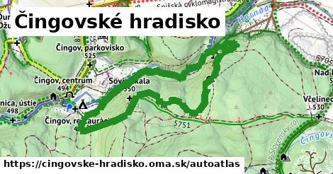 ulice v Čingovské hradisko