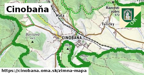 ikona Cinobaňa: 552 m trás zimna-mapa v cinobana