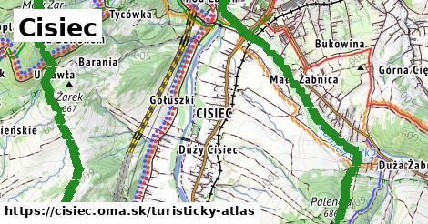 ikona Cisiec: 0 m trás turisticky-atlas v cisiec