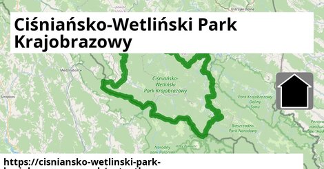 ulice v Ciśniańsko-Wetliński Park Krajobrazowy