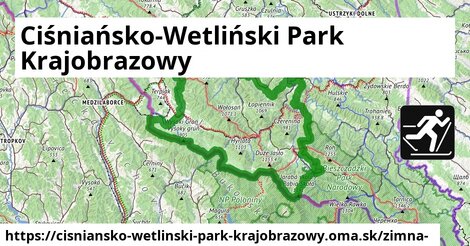 ikona Zimná mapa zimna-mapa v cisniansko-wetlinski-park-krajobrazowy