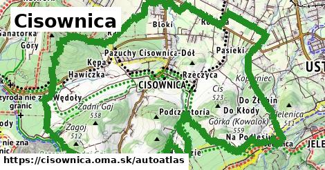 ikona Mapa autoatlas v cisownica