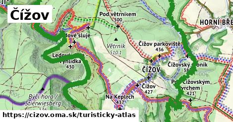 ikona Turistická mapa turisticky-atlas v cizov
