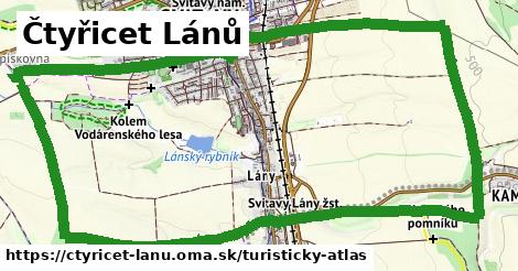 ikona Čtyřicet Lánů: 2,7 km trás turisticky-atlas v ctyricet-lanu