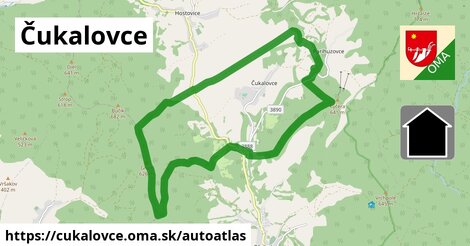 ikona Mapa autoatlas v cukalovce