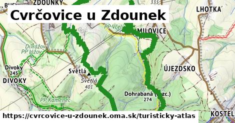 ikona Turistická mapa turisticky-atlas v cvrcovice-u-zdounek