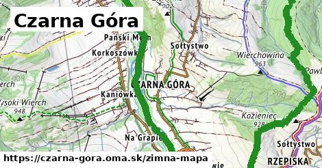 ikona Czarna Góra: 0 m trás zimna-mapa v czarna-gora