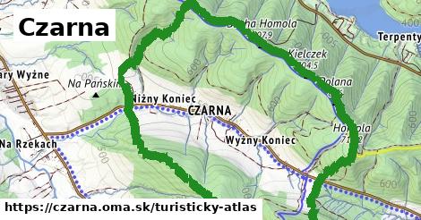 ikona Turistická mapa turisticky-atlas v czarna