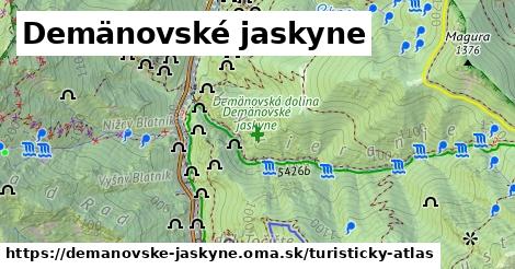 ikona Demänovské jaskyne: 0 m trás turisticky-atlas v demanovske-jaskyne