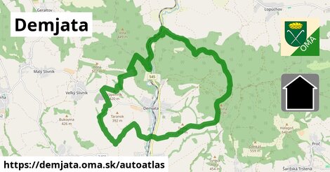 ikona Mapa autoatlas v demjata