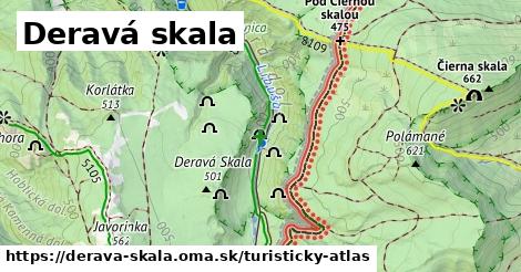 ikona Deravá skala: 0 m trás turisticky-atlas v derava-skala