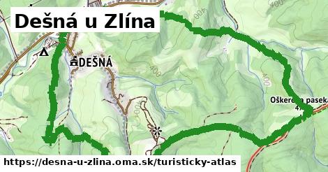 ikona Dešná u Zlína: 0 m trás turisticky-atlas v desna-u-zlina