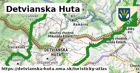 ikona Turistická mapa turisticky-atlas v detvianska-huta